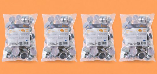 Cosy&Trendy Voordeelpakket Waxinelichtjes / Theelichtjes - 200 stuks - Geurloos - 4 uur brandduur - Ø 3,7 cm
