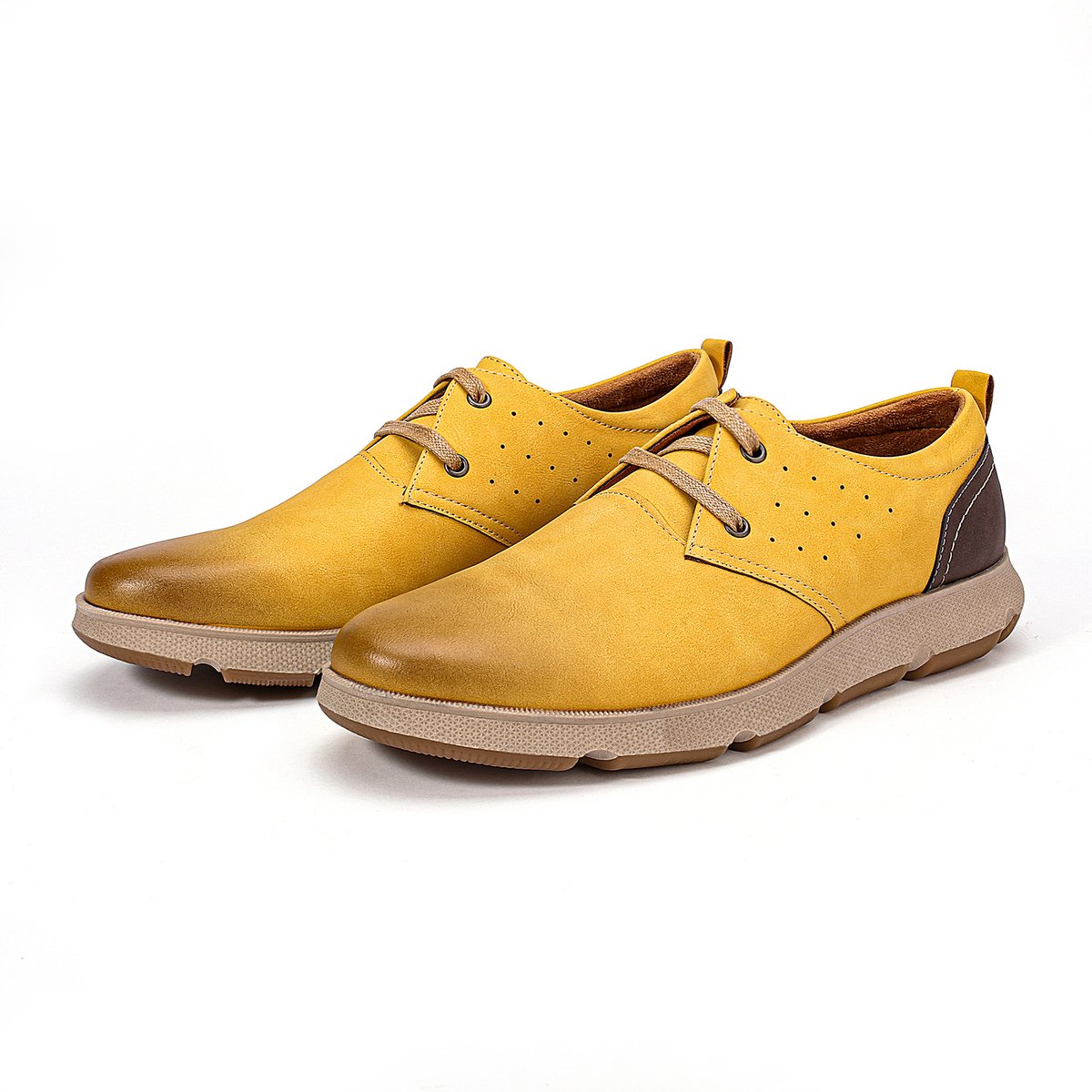 ALLTHEMEN Heren Retro Veter Casual Trainers – Platte Zool – Moderne Formele Schoenen - 45