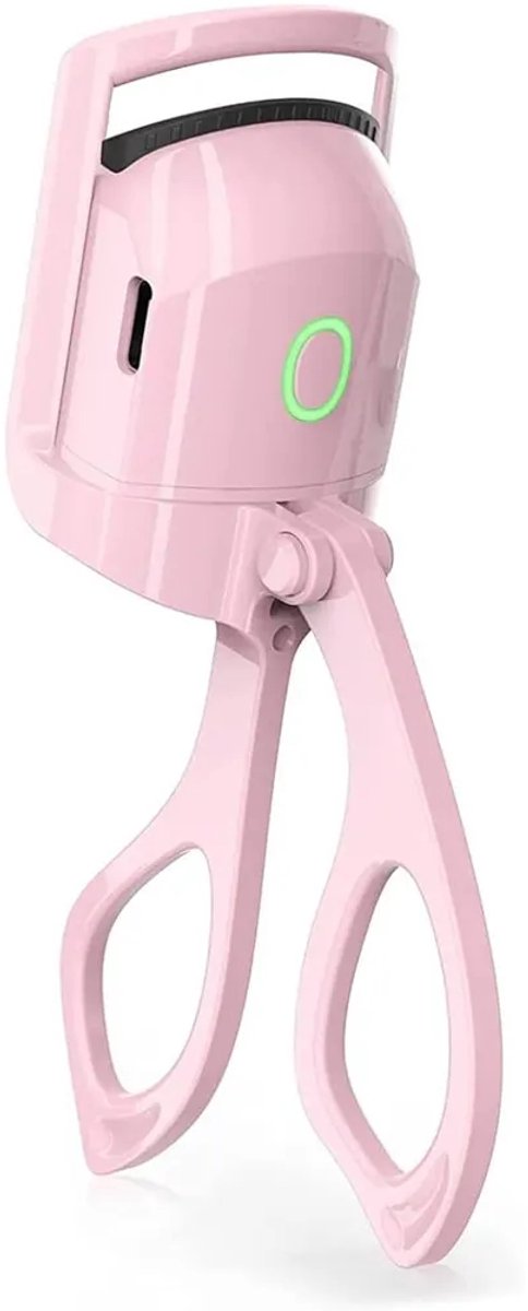 Verwarmde wimperkruller, USB-oplaadbare wimperkruller, elektrische wimperkruller - roze