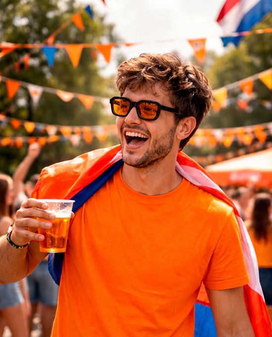 Montuurtjevoorjou - Jersey Orange - Zonnebril - Dames - Heren - Festival Bril - Zwart van Montuurtjevoorjou — afbeelding 5