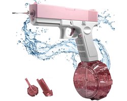 Astravon Elektrisch waterpistool - 2026 MODEL - 2 Magazijnen - Automatisch - Elektrisch - Waterspeelgoed - Waterblaster - Buitenspeelgoed - Zomerspeelgoed - Automatisch - Roze - USB
