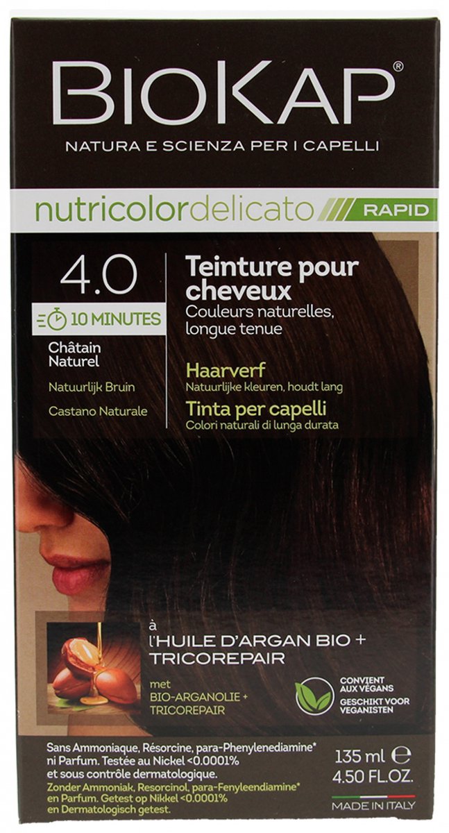Biokap Nutricolor Delicato Rapid Haarverf (Kleuren : Kastanje)