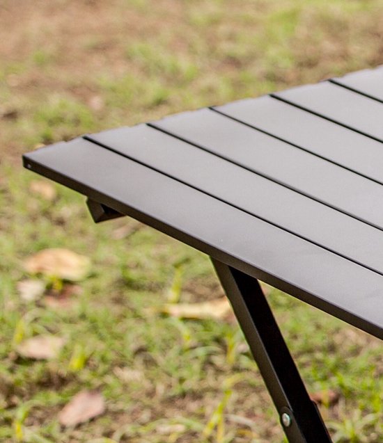 Meedeer Inklapbaar Campingtafel-Opvouwbare Campingtafel-Kampeertafel-koolstofstaal-150x70x54cm-Verstelbaar 6-8 personen voor tuin buiten picknick BBQ achtertuin - (kleur: Zwart) van Merkloos — afbeelding 3