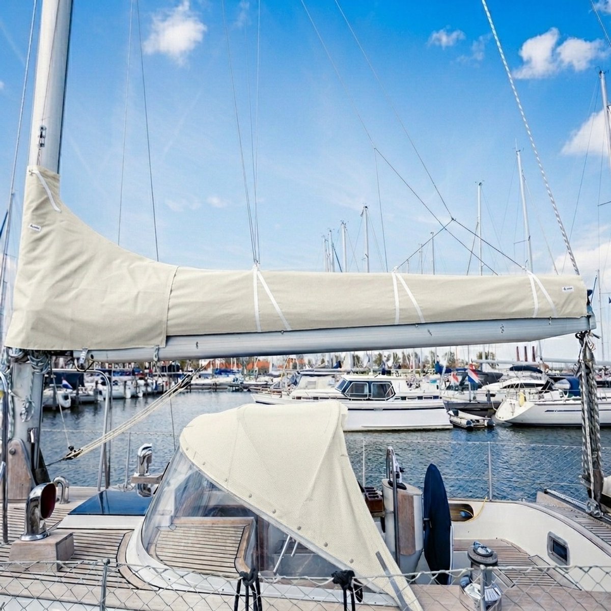 Lazybag Maindrop system / Grootzeil Opbergsysteem / Maat XS / Kleur Ecru