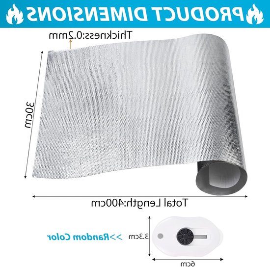 Hittebestendige aluminium plaat voor bescherming, isolatie en duurzaamheid - 400 x 30 cm van Merkloos — afbeelding 5