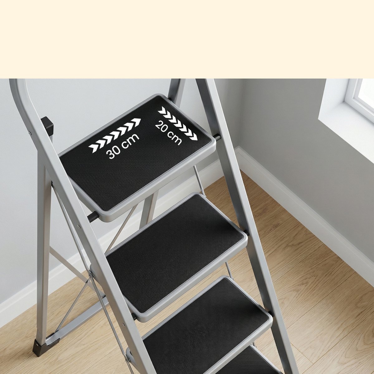 SONGMICS - Ladder - Trapladder met 4 Treden - Opvouwbaar - Draagvermogen tot 150 kg – foto 4