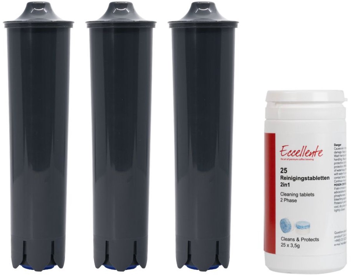 Eccellente Care Kit voor Jura – 3x Waterfilter + 25x Reinigingstabletten – Onderhoudspakket