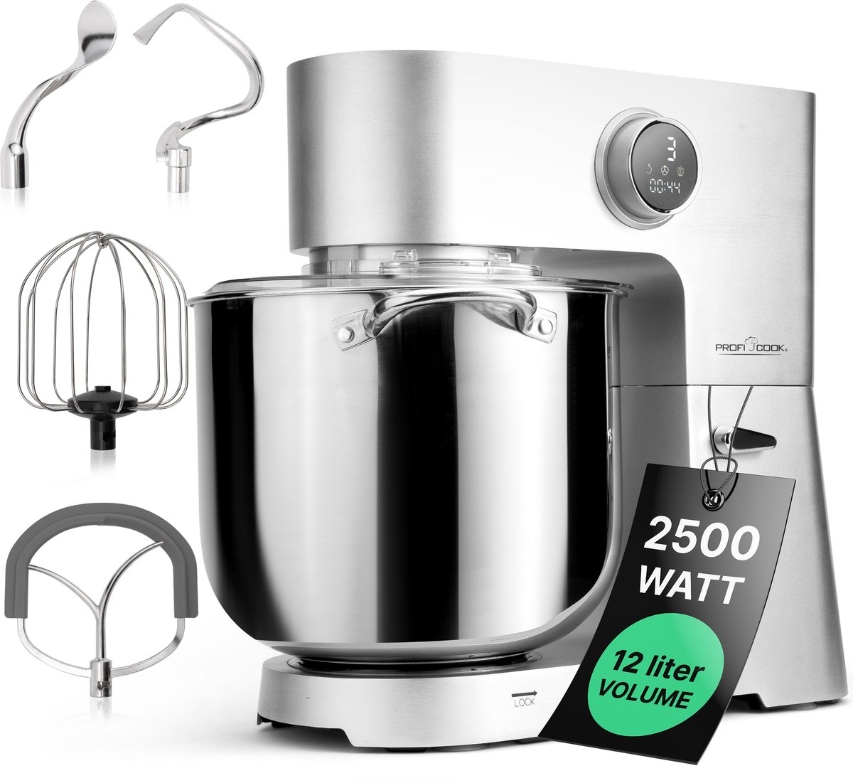 ProfiCook KM 1254 - Keukenmachine XXL - 12liter - 8 KG