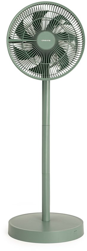 Opvouwbare staande ventilator 50W met 3 snelheden, oscillatie 75°, verstelbare hoogte, draagtas