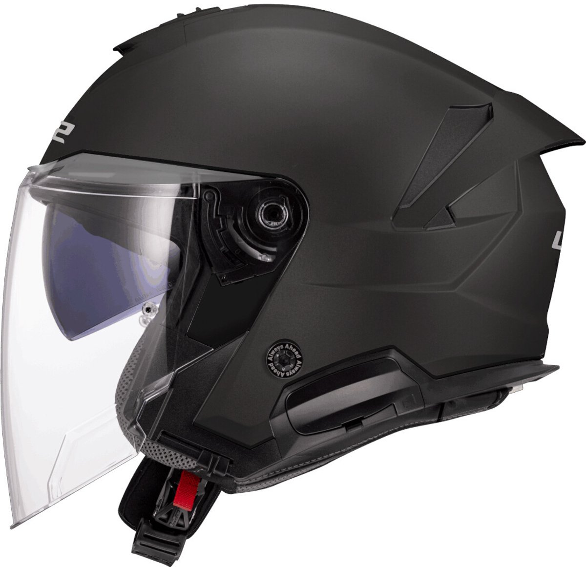LS2 OF618 Verso II Solid Mat Zwart Jethelm - Maat XS - Helm – foto 2