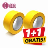 DALIFA TAPE Duct tape Geel 50mm x 50m – Set van 2 Rollen – Sterke Reparatietape Waterbestendig – Professionele Tape voor Klussen