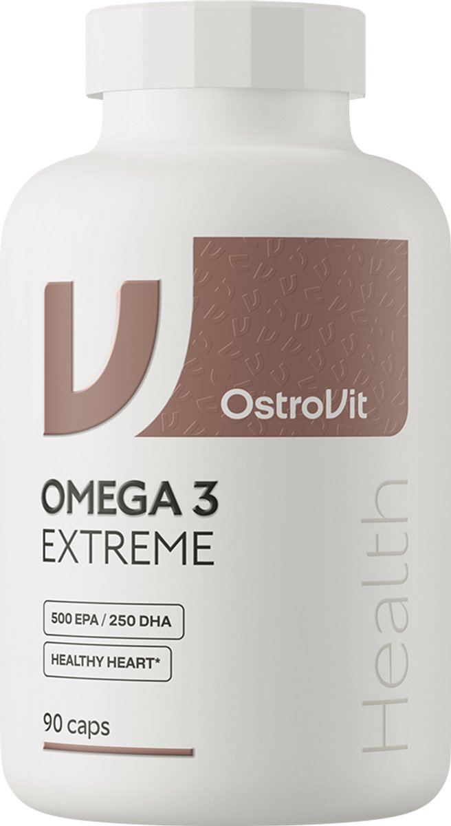 OstroVit Omega 3 Extreme 90 Capsules – 1000mg Fish Oil – EPA DHA – Heart Brain Support