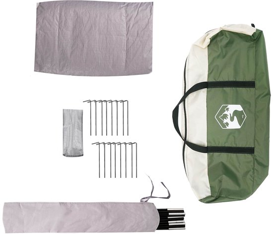 vidaXL - Familietent - 10-persoons - Groen - 185T - Polyester - met - PU - Coating van Vidaxl — afbeelding 5