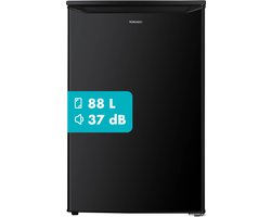 Tomado TFT5501B Tafelmodel vriezer energiezuinig - 88 liter - 55 cm breed - Energielabel C - Diepvries - Compact - Vrijstaand - 3 vrieslades - Zwart