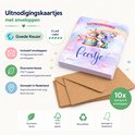Set uitnodigingskaarten met enveloppen, thema eenhoorn, 10 stuks, duurzaam FSC papier.