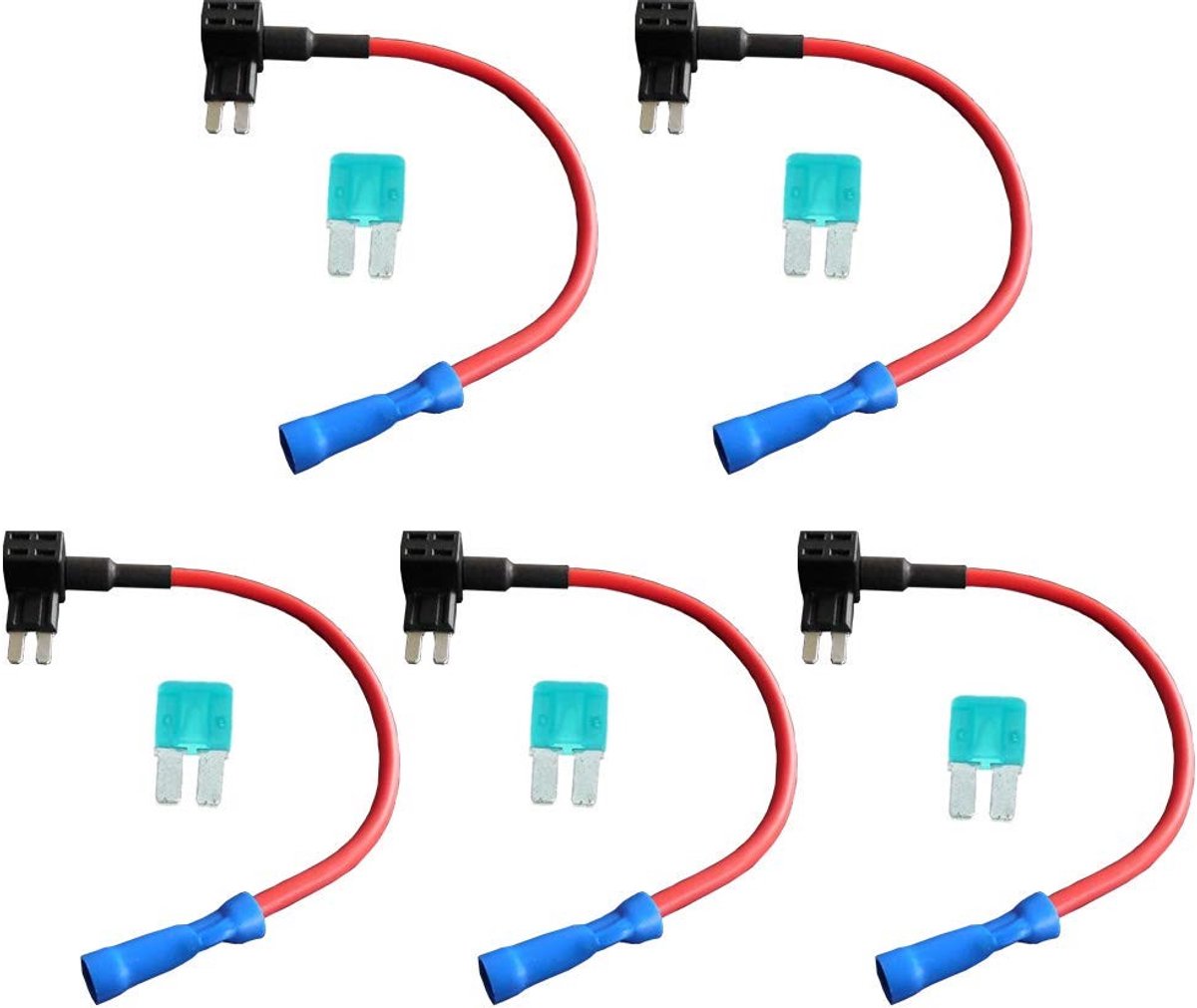 Byshayne - Micro2 Flat Fuse Adapter - 12V 24V - Eenvoudige installatie - Zwart - Fuse Holder - Veilig aansluiten - Geschikt voor auto en truck - Kle...