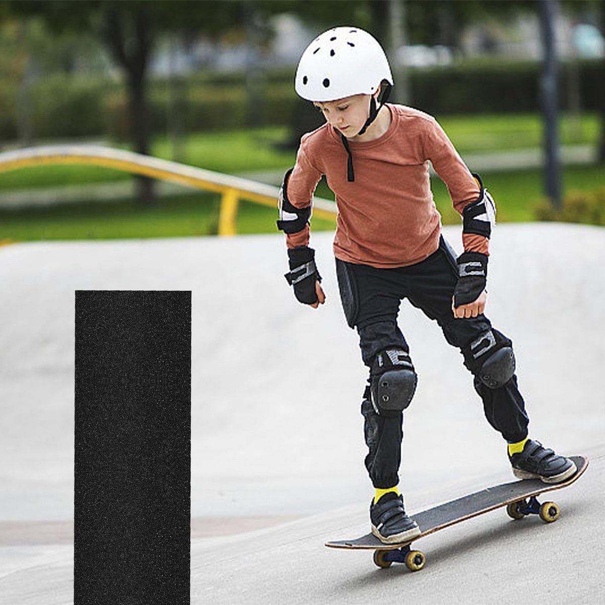 MTTProducts - Non-Slip Skateboard Tape - Professioneel - Waterproof - Zwart - Voor Skateboards en Longboards - Ideaal voor Scooters