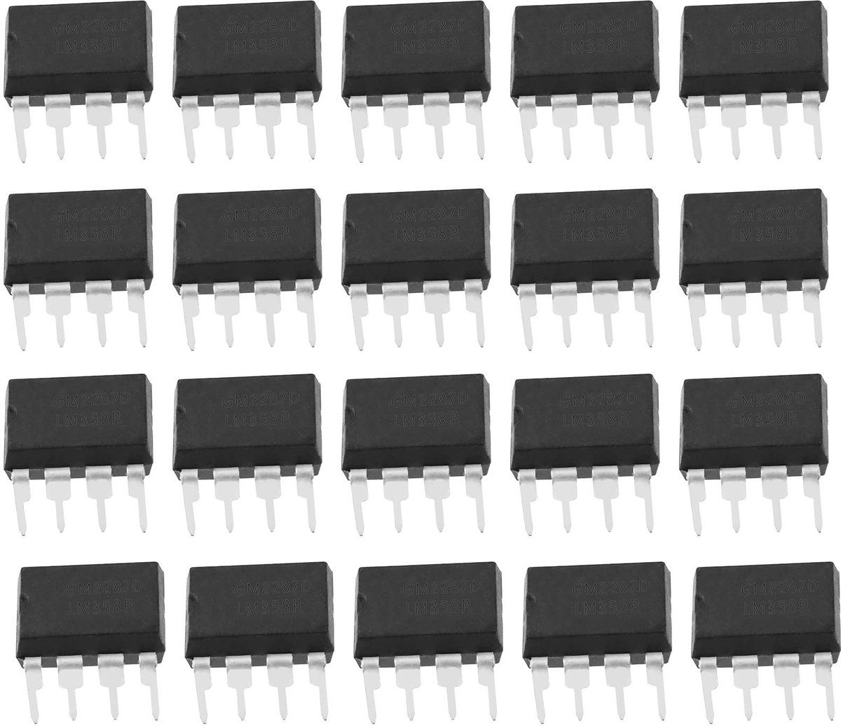 Allecto - 100 stks 8-pins Dual Operationele Versterker - Low Power - Dual In-line - LM358 - Interne Compensatie - Universeel - Geschikt voor divers...