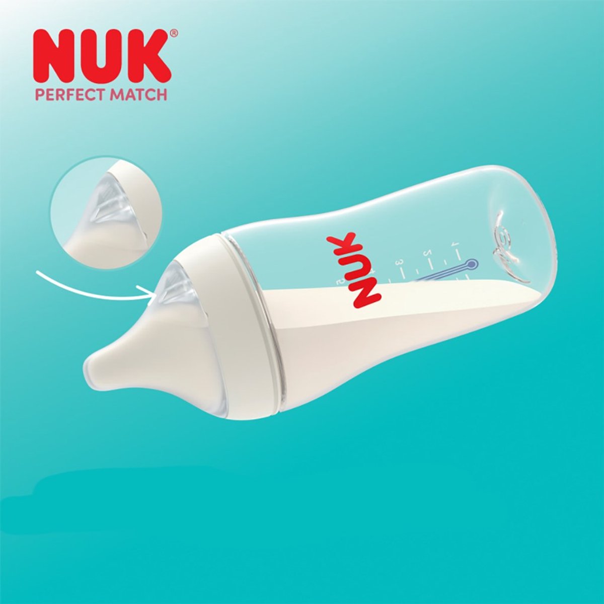 NUK perfect match babyfles 150ml temperatuurcontrole - zuigfles