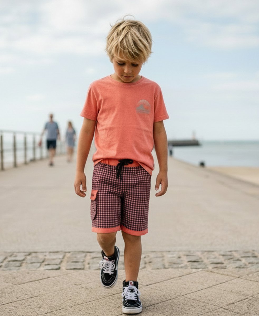 Ducksday - zwembroek - boardshort - short - jongen - UPF50+ - Houndstooth - 4 jaar
