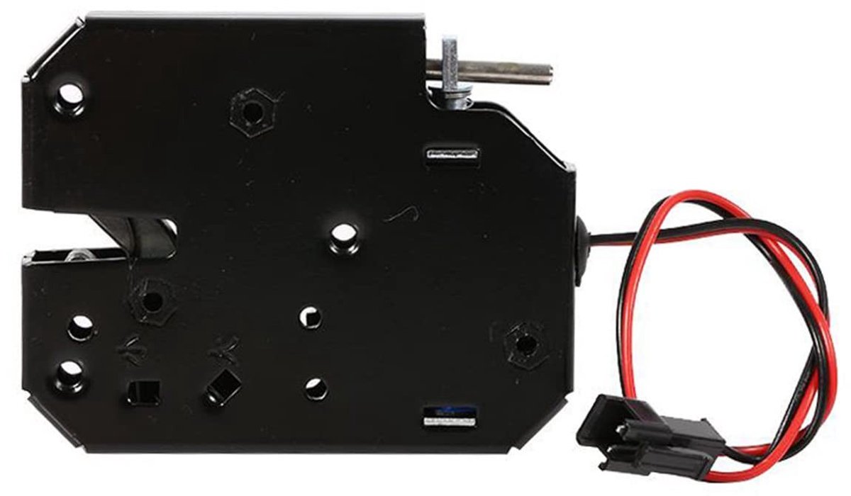 Virtubuy - Elektrische Lock - Veiligheidsoplossing - Zwart - Carbon Staal - Geschikt voor Elektrische Kasten - Compacte Vorm