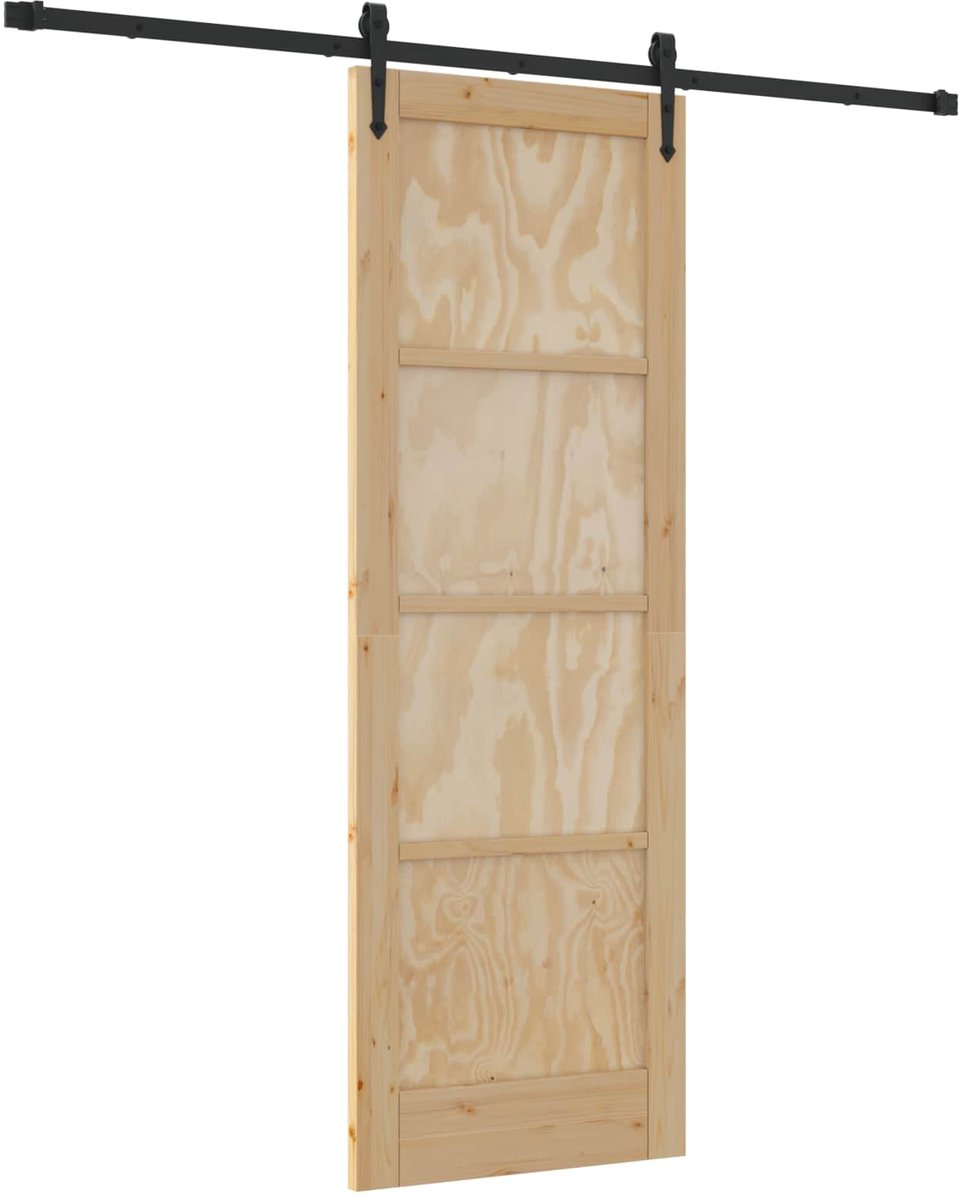 vidaXL - Schuifdeur - ORKDAL - Naturel - 73,5 - x - 211 - cm - Massief - grenenhout