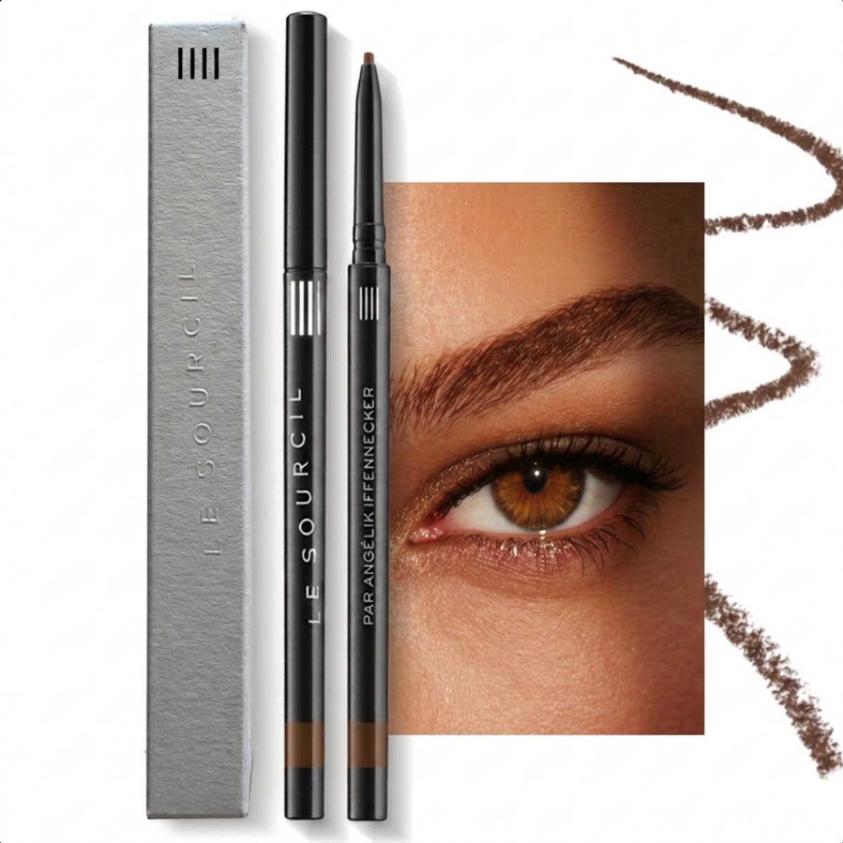Le Sourcil Wenkbrauwpotlood IIII Warme Bruine Tint - Waterbestendig Wenkbrauw Pen - Precisie & Langdurige Fixatie