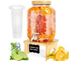 NTHProducts - Drink Dispenser - 7.6L - Ideaal voor Feesten - Glas met Kraan - Geschikt voor Iced Tea en Water - BPA-vrij en Duurzaam