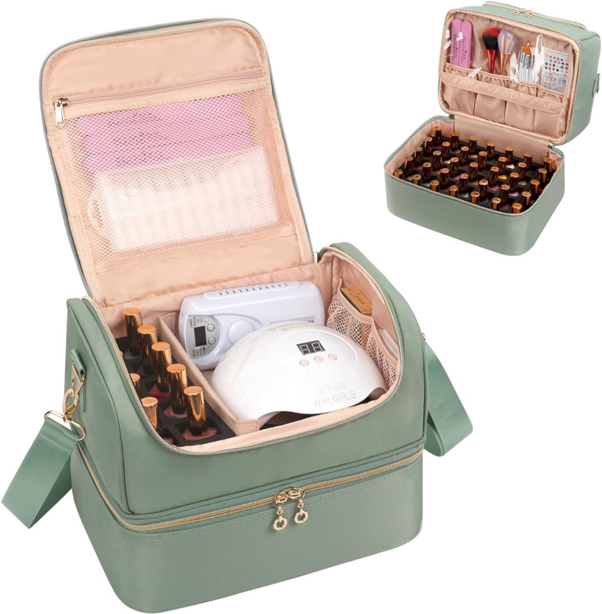 RUX® Nagellak Koffer - Nagellak - Groen - 10cm × 10cm × 10cm