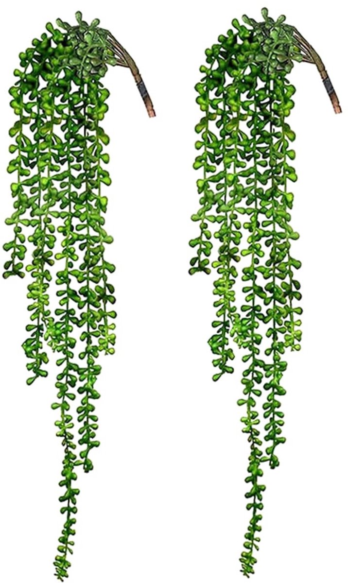MTTProducts - Kunstplant - Hangende Parels - Onderhoudsvriendelijk - Groen - Decoratie - Indoor en Outdoor - Perfect voor Feesten en Trouw