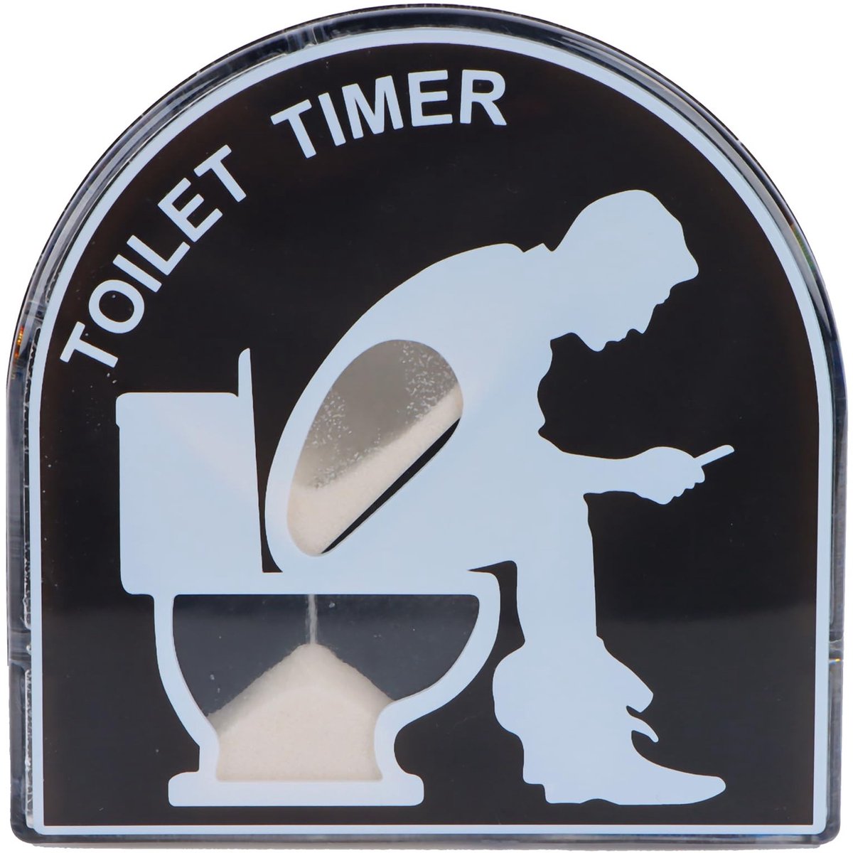 MTTProducts - 5 Minute Toilet Timer - Creatieve Zandloper - Leuk Cadeau voor Mannen - Zwart - Toilettimer - Maak het leuker in het dagelijks leven - Ge...