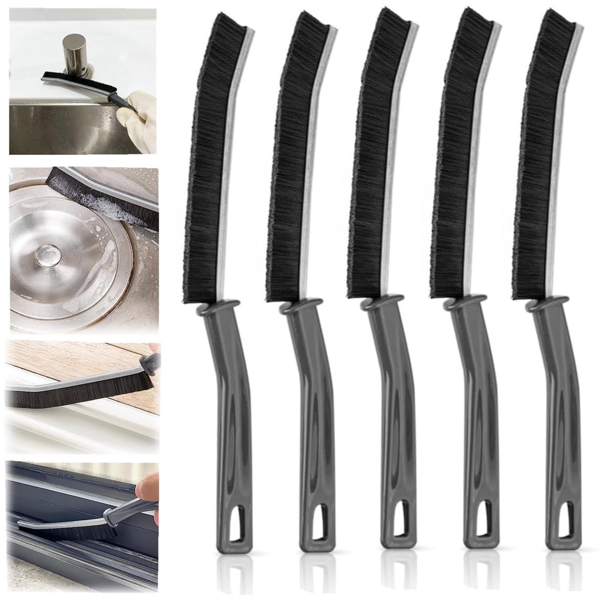 Reinigingsborstels voor Kieren - Multifunctioneel - 5 Stuks