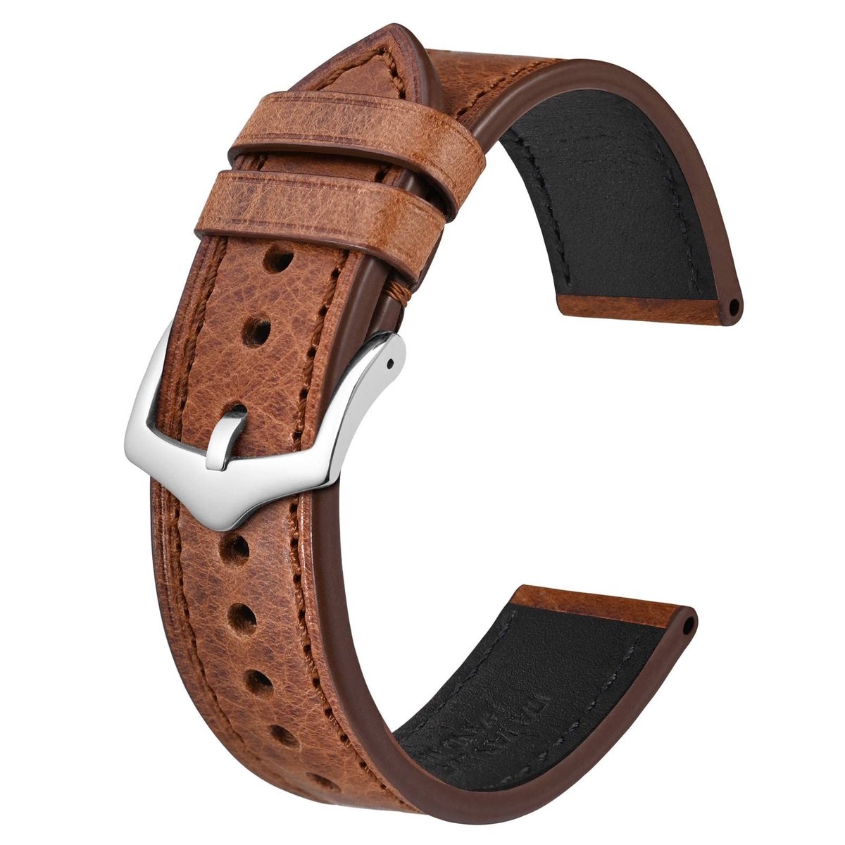 MTTProducts - Luxe Horlogeband - Italiaanse Kalfsleer - Duurzaam en Comfortabel - 18mm 20mm 22mm - Vervangband - Geschikt voor Diverse Horloges