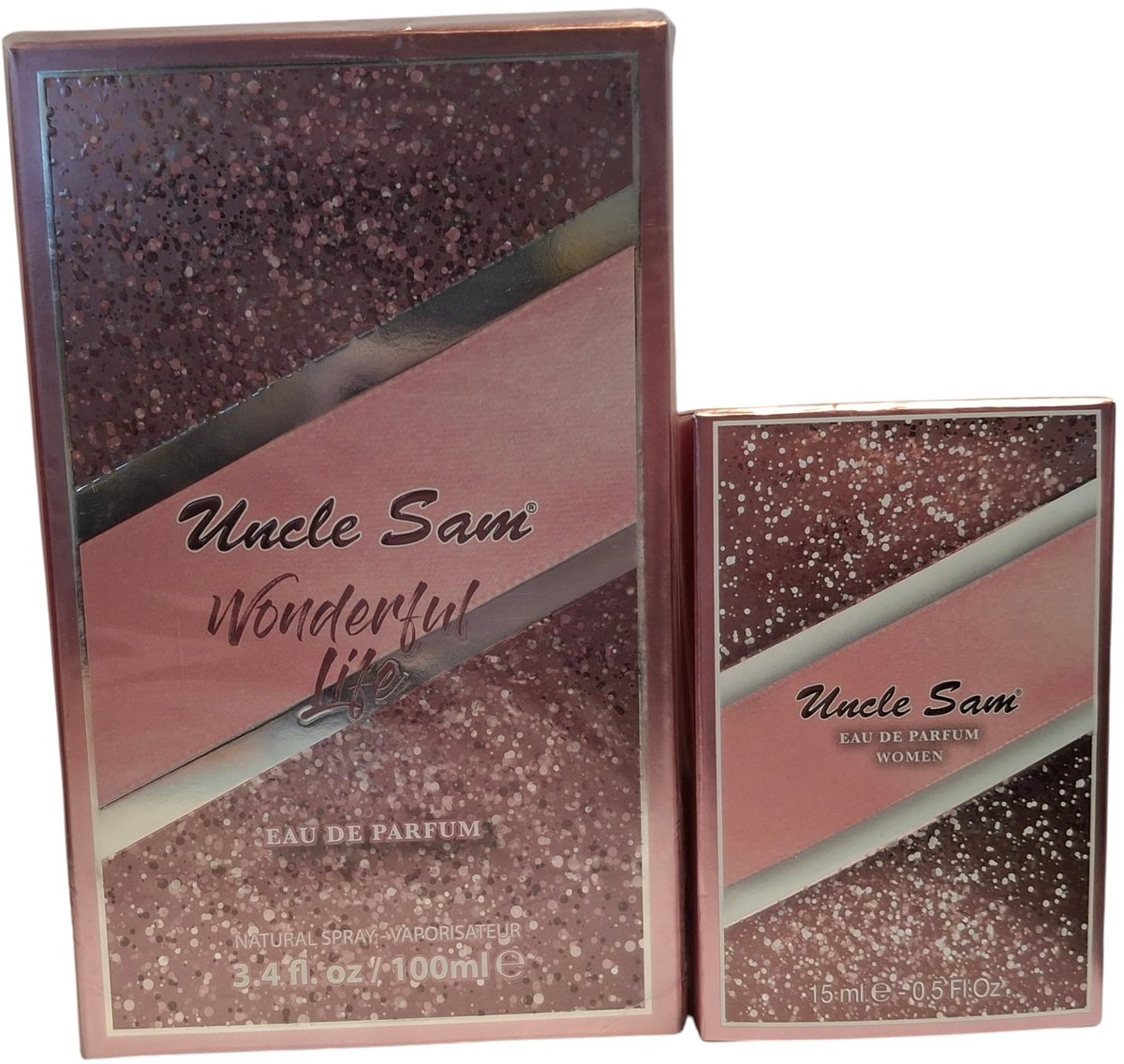 Uncle Sam Wonderful Life Eau de Parfum Set – Dames Parfum 100 ml + 15 ml – Cadeauset voor Vrouwen