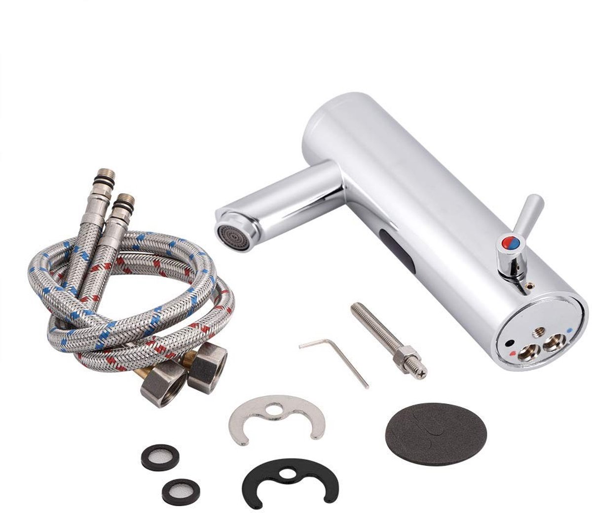 Dailygoods - Automatische sensorkraan - Messing - Batterijgevoed - Infrarood - Warm en koud water - Ideaal voor badkamer en gootsteen