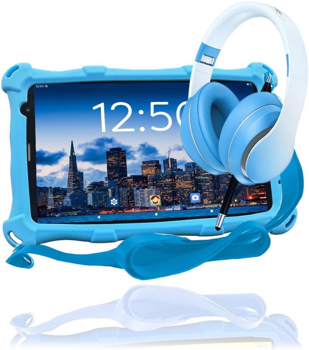 RUX® Kindertablet Deplay - Kinder Tablet Deplay - Kindertablet Deplay Pro - Blauw - 23cm x 13cm x 1cm; 500 g