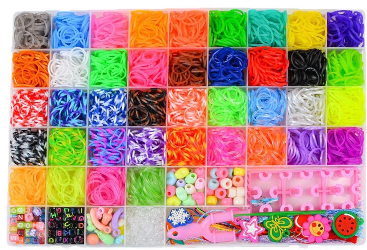 Joyage Armbandjes maken meisjes – 40 kleuren - Loombandjes set - Armbandjes maken kind knutselpakket meisjes speelgoed meisje 6 jaar 7 jaar 8 jaar 9 jaar Knutselen bracelet making kit Sieraden maken meisjes Armbanden maken kinderen knutselen meisjes — afbeelding 2