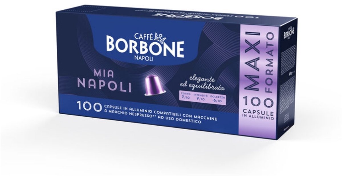 100 Borbone Nespresso MIA NAPOLI - 100 Koffiecups Compatibel met Nespresso Coffee Machine