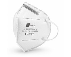 Respima FFP2 Mondmaskers 10 stuks – Wit – CE2797 – EN149 – ≥94% Filtratie – Individueel verpakt – KN95 equivalent