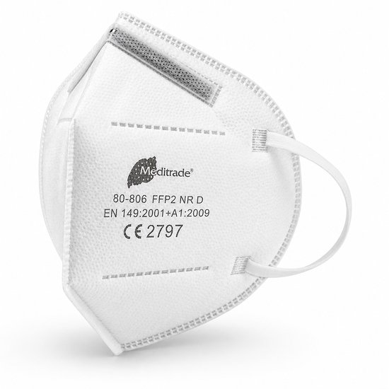 Respima FFP2 Mondmaskers 10 stuks – Wit – CE2797 – EN149 – ≥94% Filtratie – Individueel verpakt – KN95 equivalent