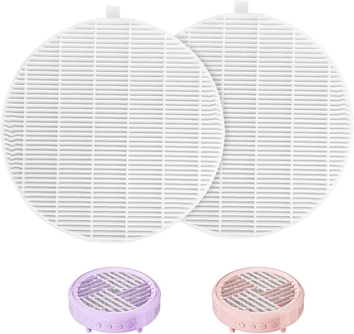 Set van 2 Herbruikbare Nagelzuiger Filters - Eenvoudig Schoon te Maken, Rond en Geschikt voor Stofafzuiging