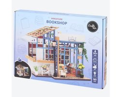 Crafts & Co Miniatuur Kamer Bouwpakket met LED Verlichting Bookshop