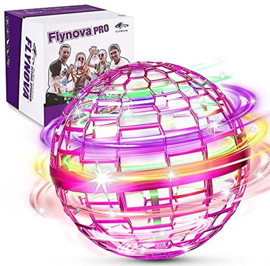 FlyNova Pro Magic 360 Rotating Hover with Light Remote Flying Ball Spinner Orb FlyNova