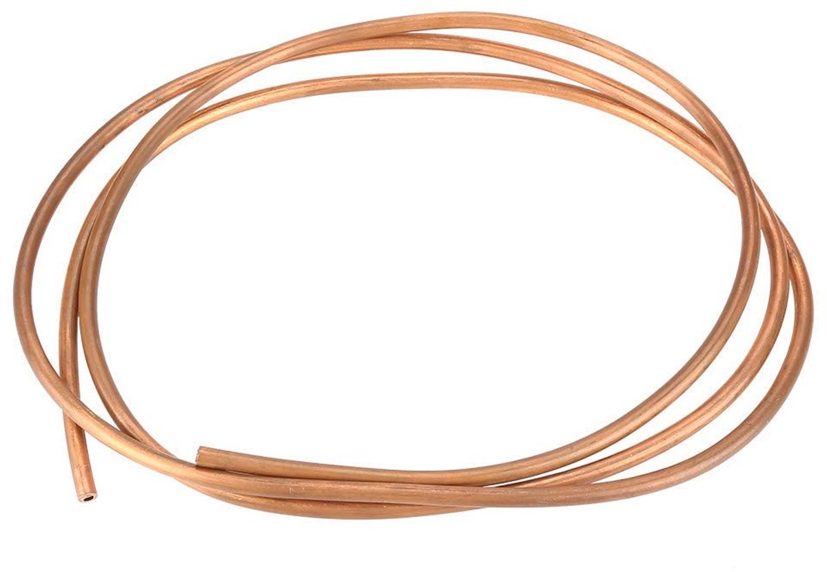 Allecto - Koperbuis - 6mm OD 4mm ID - Voor Koelpijpen en Elektrische Toepassingen - Kunststof - Duurzaam - Flexibel - Geschikt voor Hydraulische In...