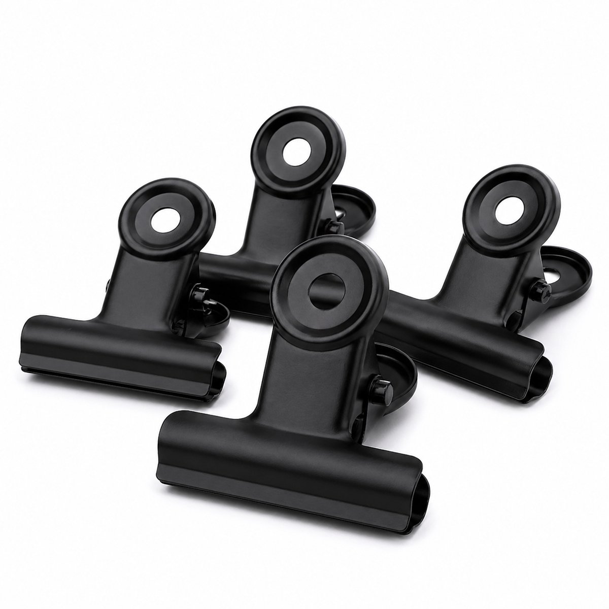 Zwarte RVS Vershoudclips 12 stuks – 6,3 cm – Extra Sterk – Afsluitclips – Herbruikbaar