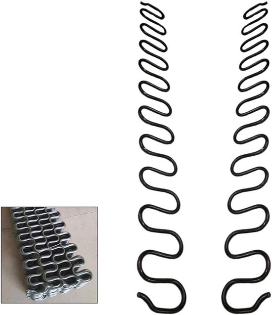 Sofa Springs Set van 2, 20 Inch met 8 S-Clips en 4.0 Draaddiameter voor Comfort en Ondersteuning — afbeelding 3