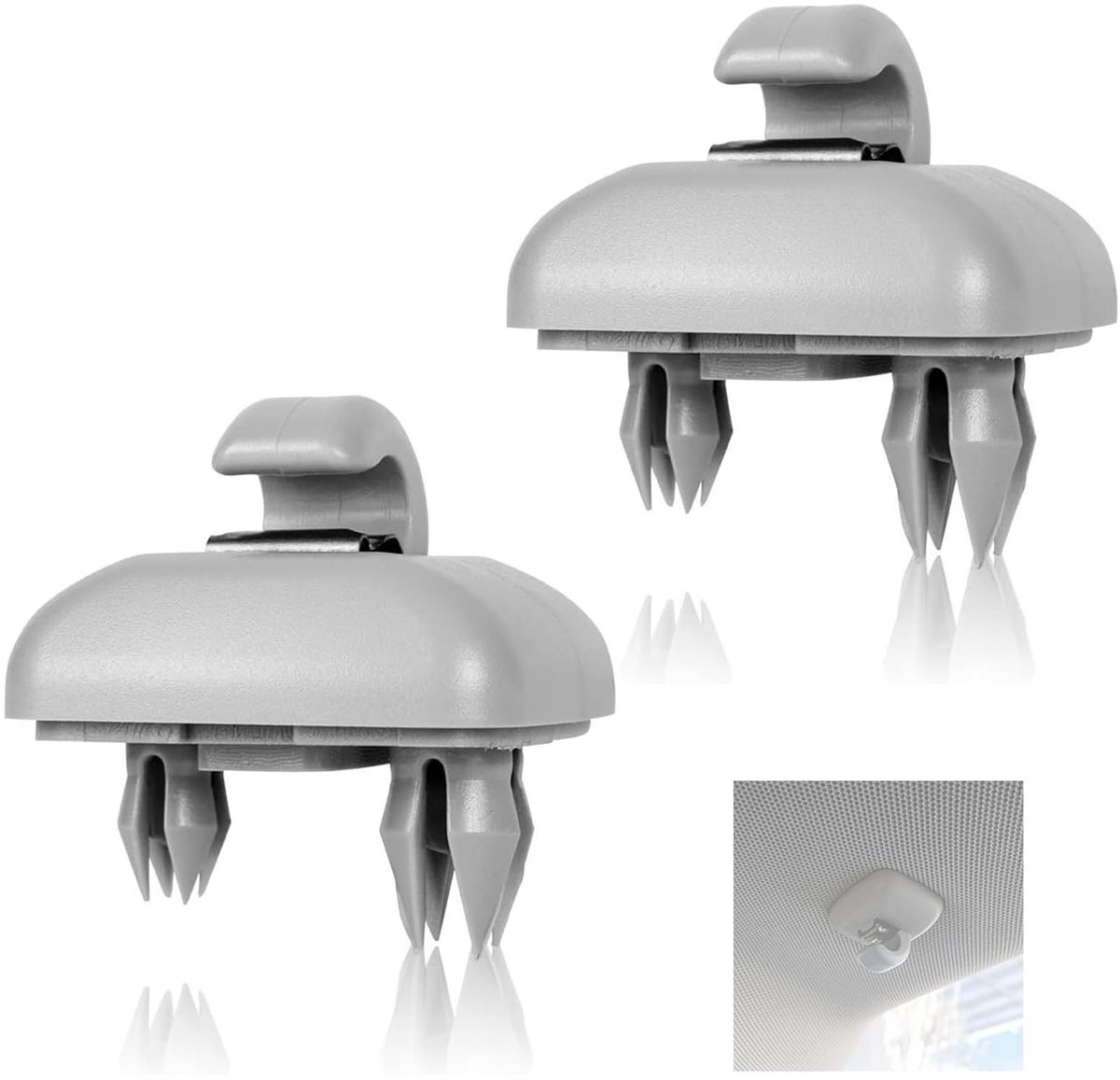 Allecto - Zonnescherm Auto - Universele Clips - Duurzaam en Sterk - 2 Stuks - Accessoires voor Auto - Voor alle voertuigen - Kleur Zwart