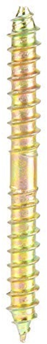Allecto - Centering Screw - 10 Stuks - Premium Kwaliteit - 6 x 60 mm - Geschikt voor Meubelassemblage - Galvanized Iron - Voor Houtbewerking
