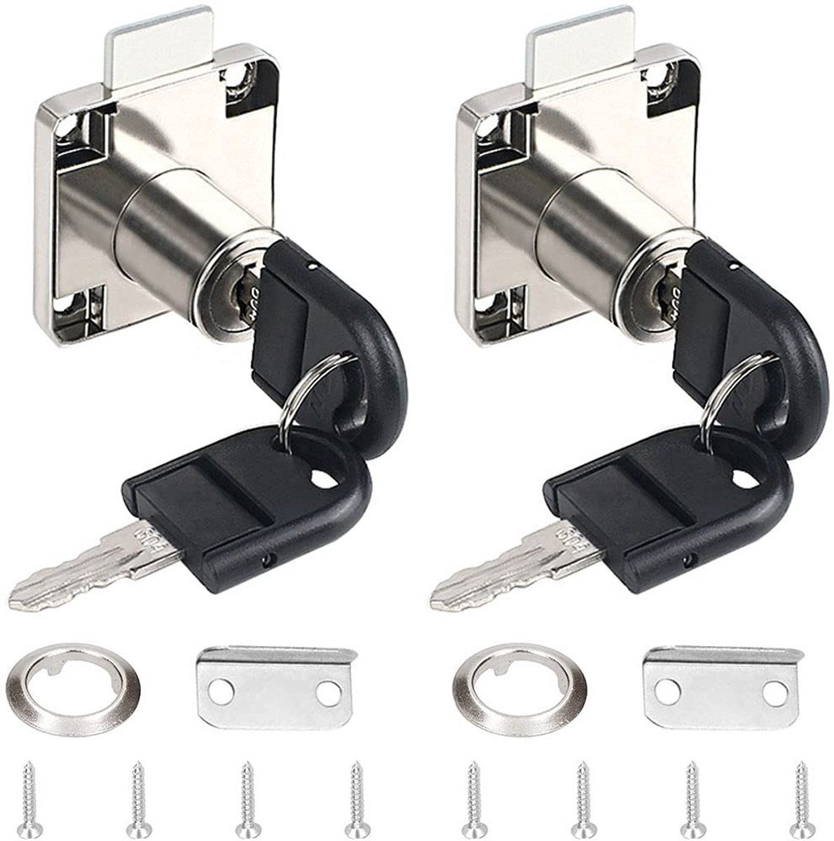 Allecto - Kastslot - Trekbeveiliging - Wit - Veiligheidsslot - Voor lades en kasten - 2 Stuks