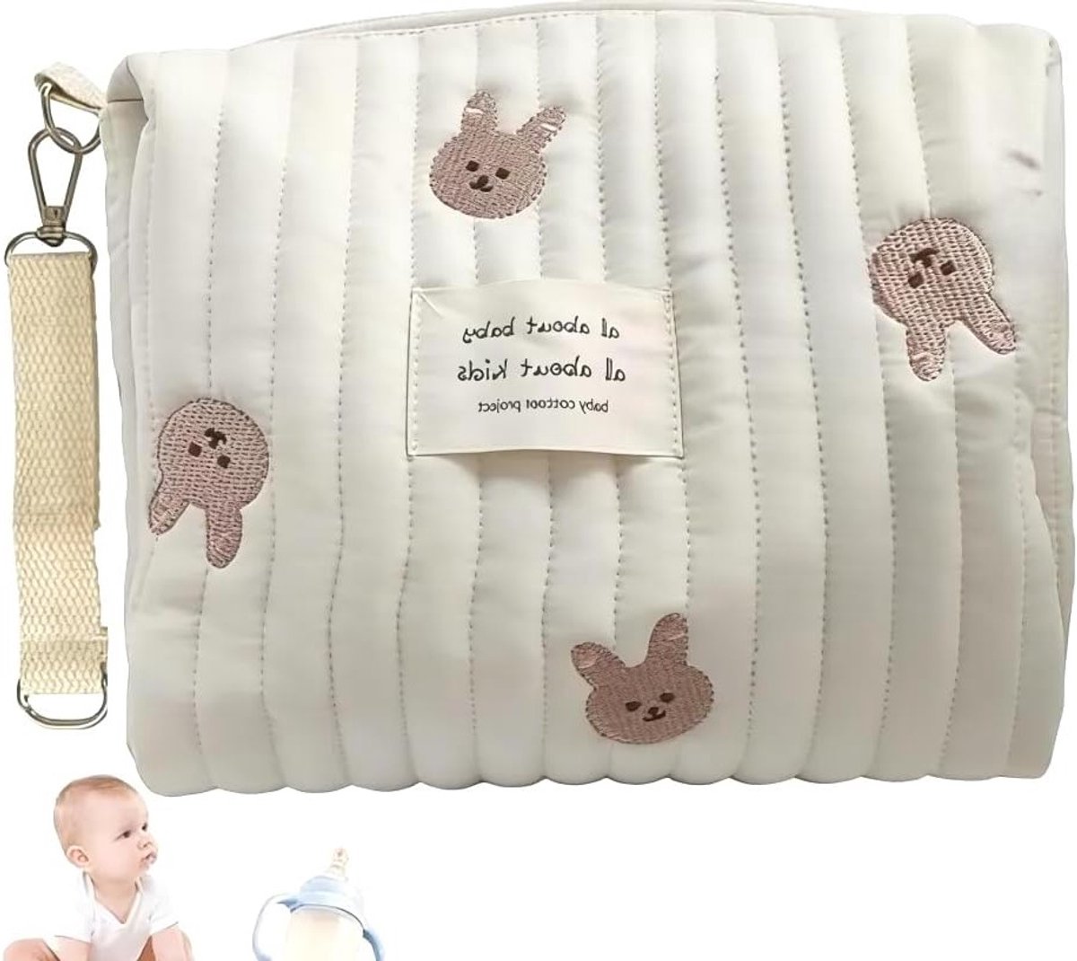 Lichte en draagbare luiertas, organizer voor onderweg, rugzak voor moeders, perfect voor reizen met baby's en peuters, multifunctionele luiertas voor luiers en benodigdheden